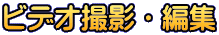 ビデオ撮影・編集